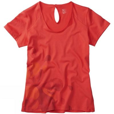 Tee Haglofs Apex Q Mujer Rojas - Chile NRH952670